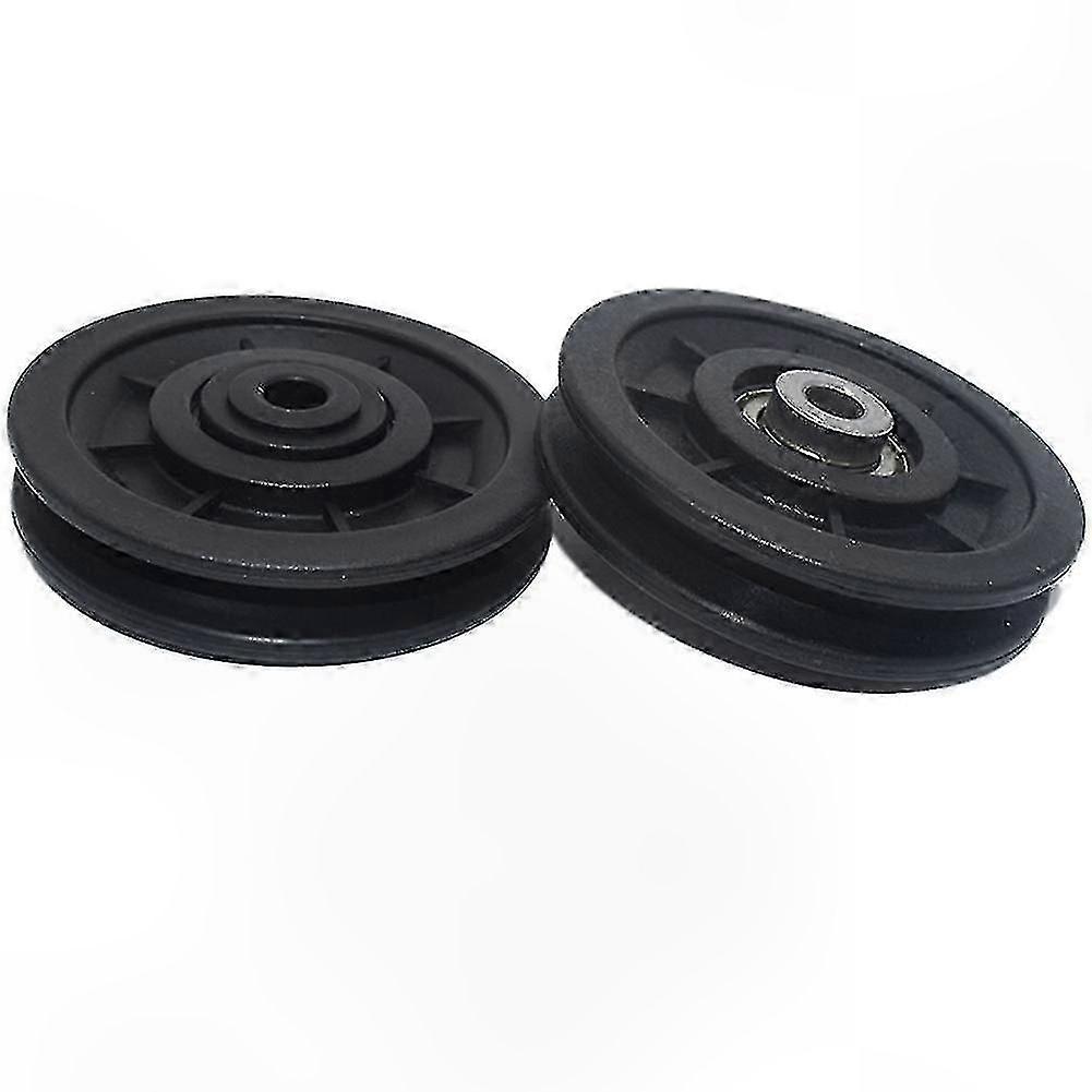2-Pack 90mm Nylon Pulley Rollers for Gym Equipment Components