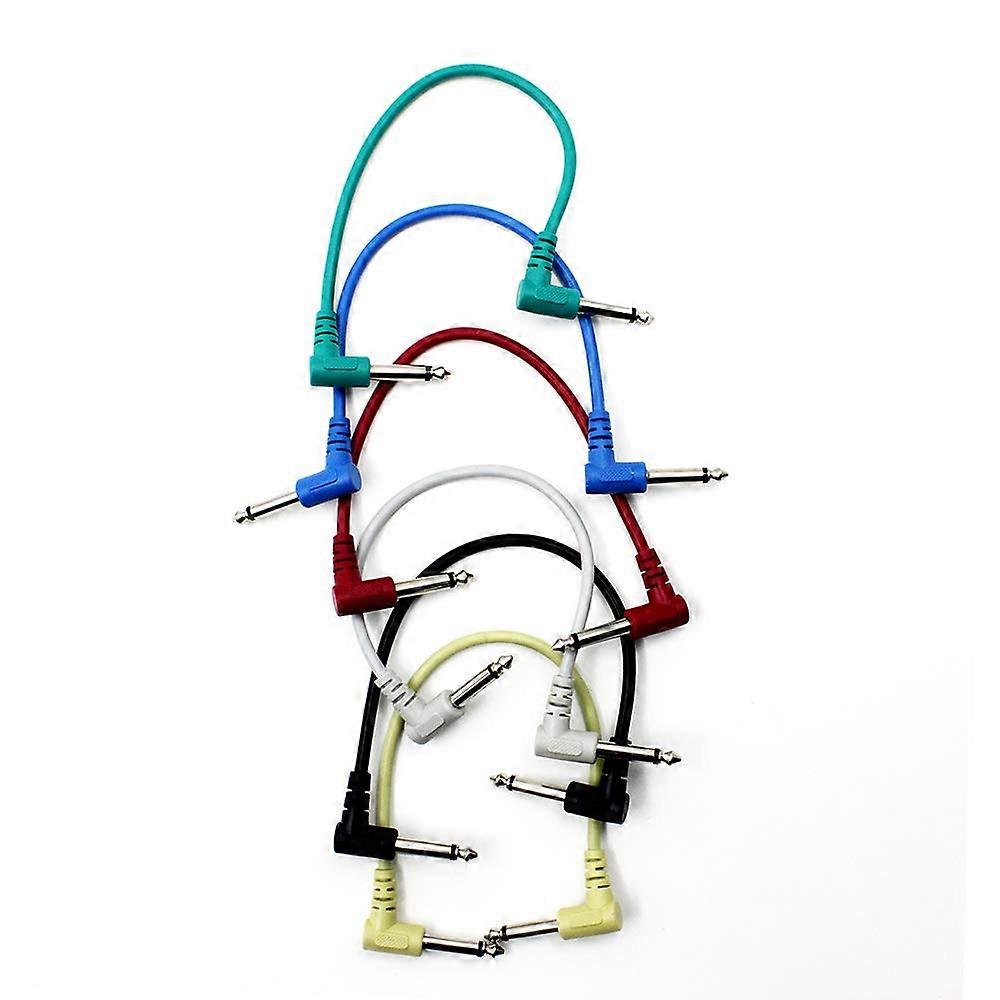 6pcs Patch Cables for Guitar Pedals Effect Guitar with Soft Design for Bass Microphone Amplifier Audio Leads Pedal Cable