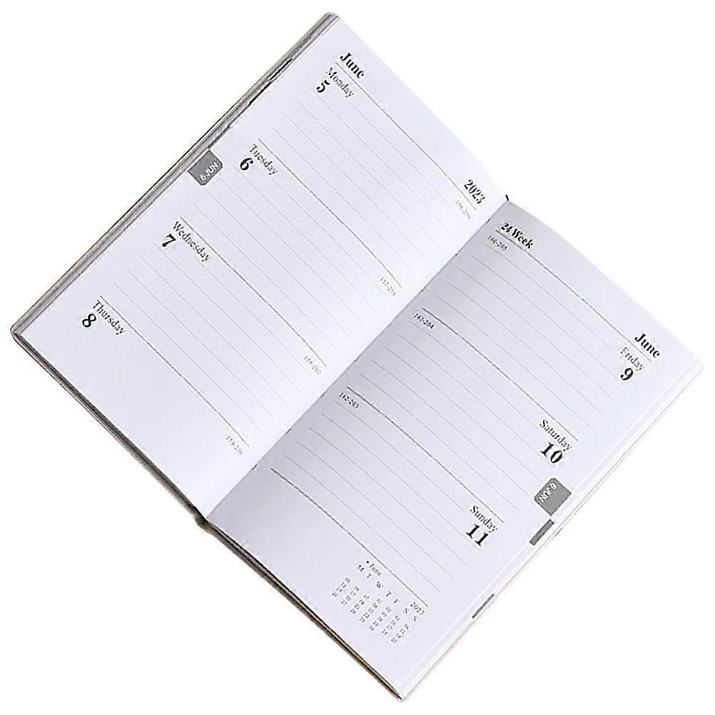 English Academic Planner Diary Notepad For Office Workers Daily Use Red Color Time Management