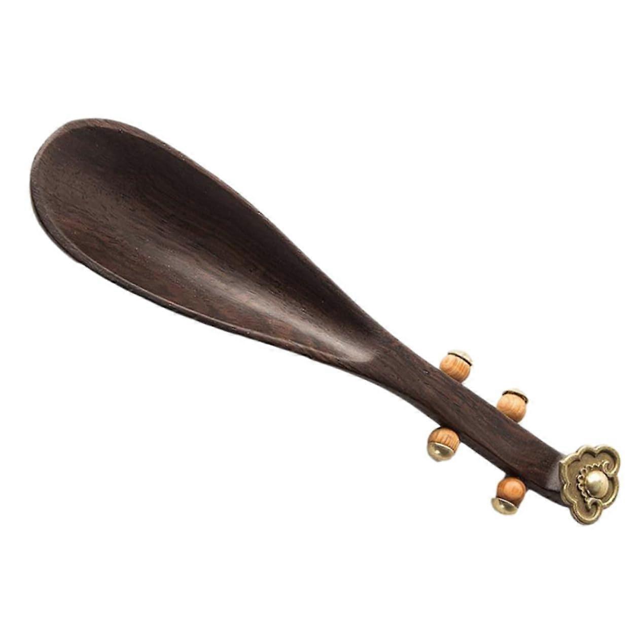 Wooden Tea Spoon for Tea Ceremony, Teaware Scoop for Condiments, Leaves, Flour, Pipa Design, Smooth Surface