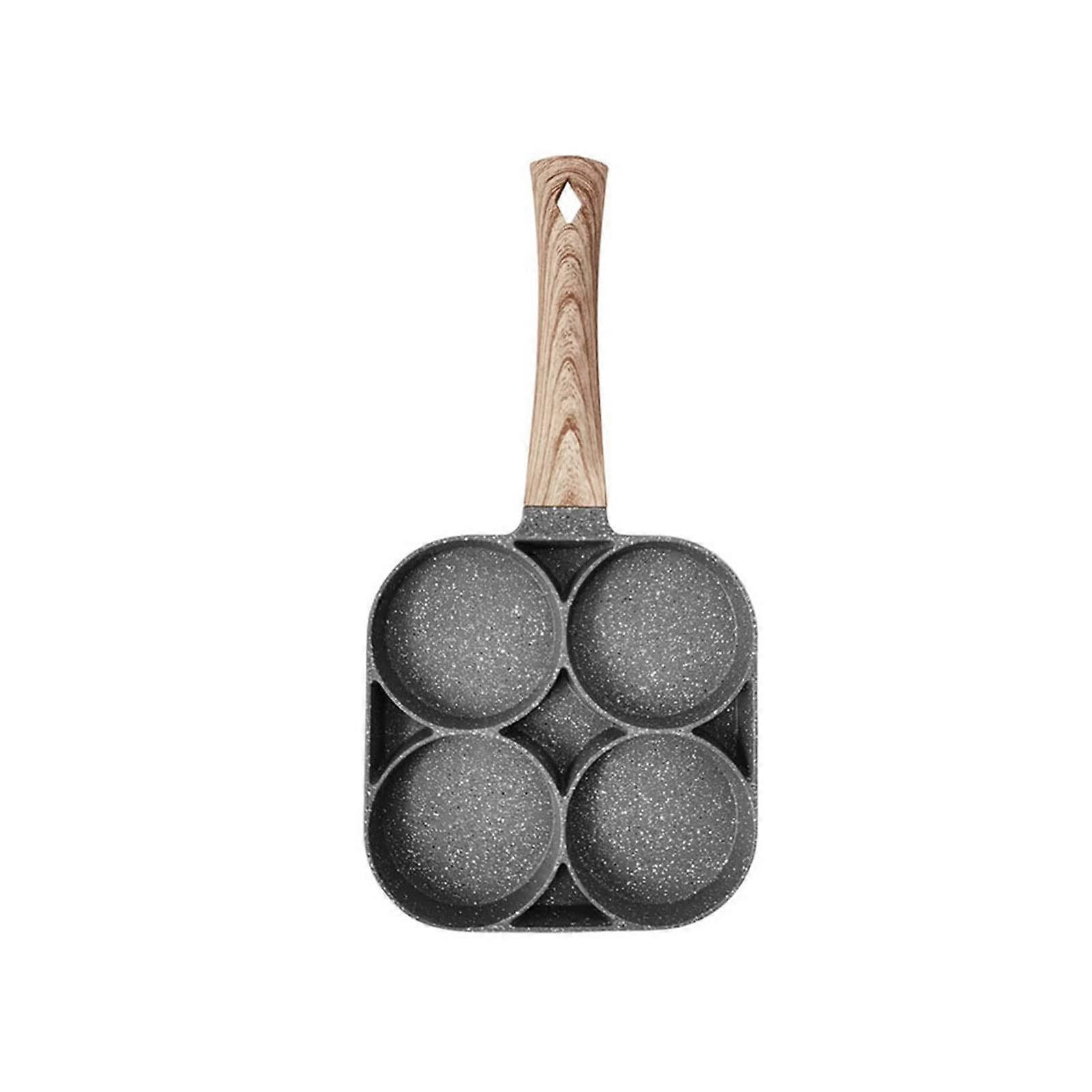 Cooking Pan 2/4 Hole Frying Pot Pan Omelet Pan Egg Ham Handle Frying Pot Thickened Omelet Pan Egg Pan(4 Holes) Learned extensively