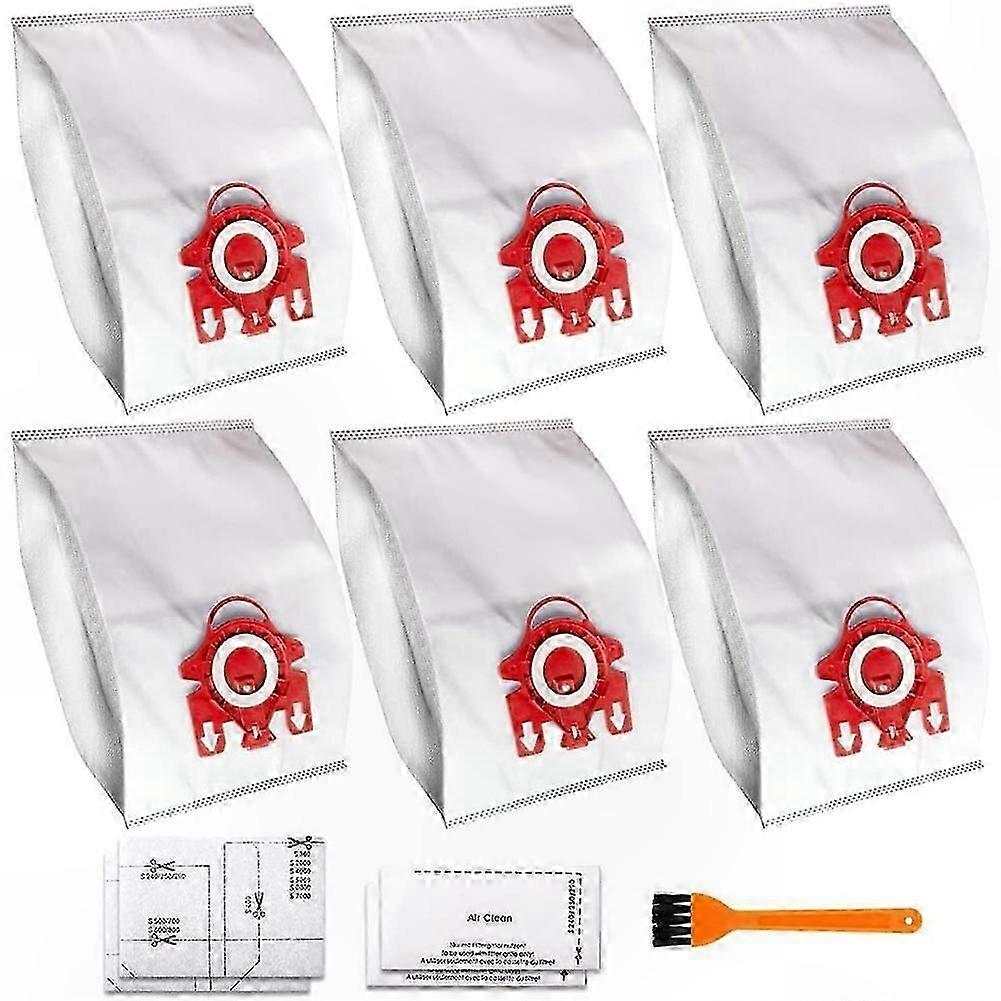 6-Pack Replacement Dust Bags for FJM Vacuum Cleaner, Compatible with AirClean 3D Efficiency System
