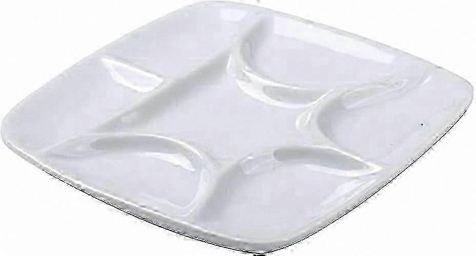 Ceramic Mixing Palette with Multiple Compartments for Art and Craft Projects, Square Shape