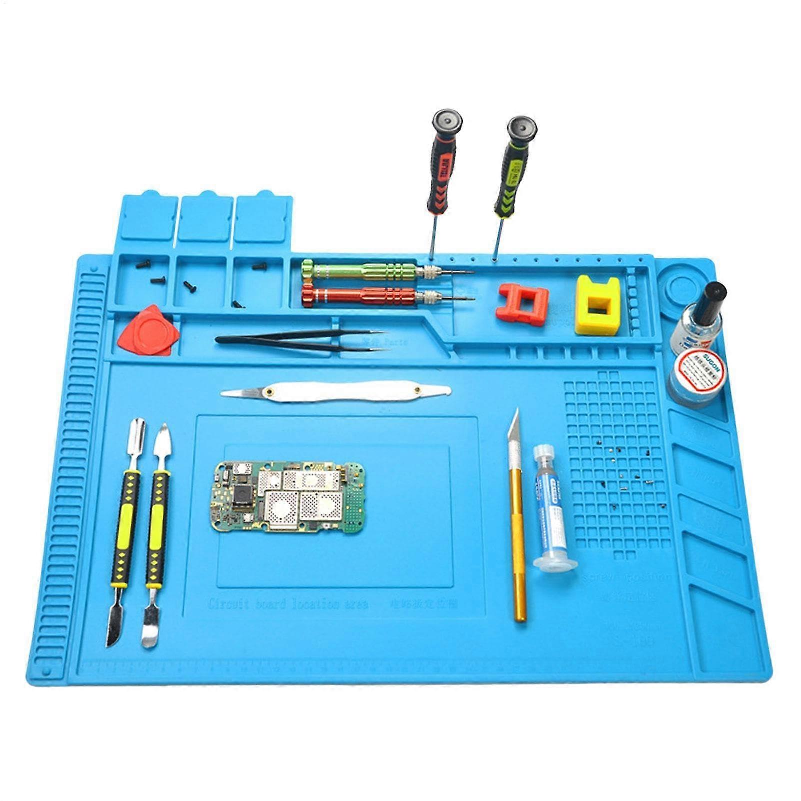 Silicone Soldering Mat 45 x 30 cm Anti-Static Electronic Work Pad for Soldering Station and Heat Guns