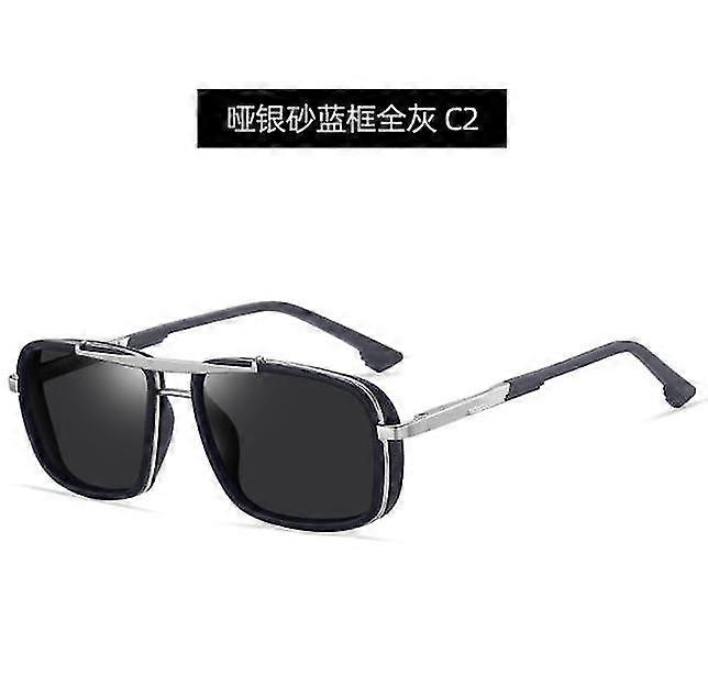 Men's Retro Pilot Sunglasses Fashion Double Beam Tac Polarized Sung...