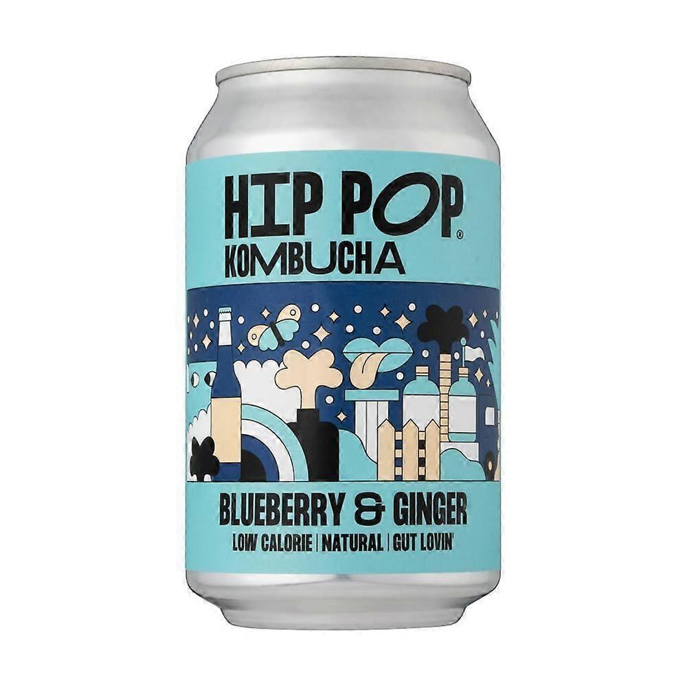 Kombucha Hip Pop Myrtille & Gingembre 330 ml - Pack de 4