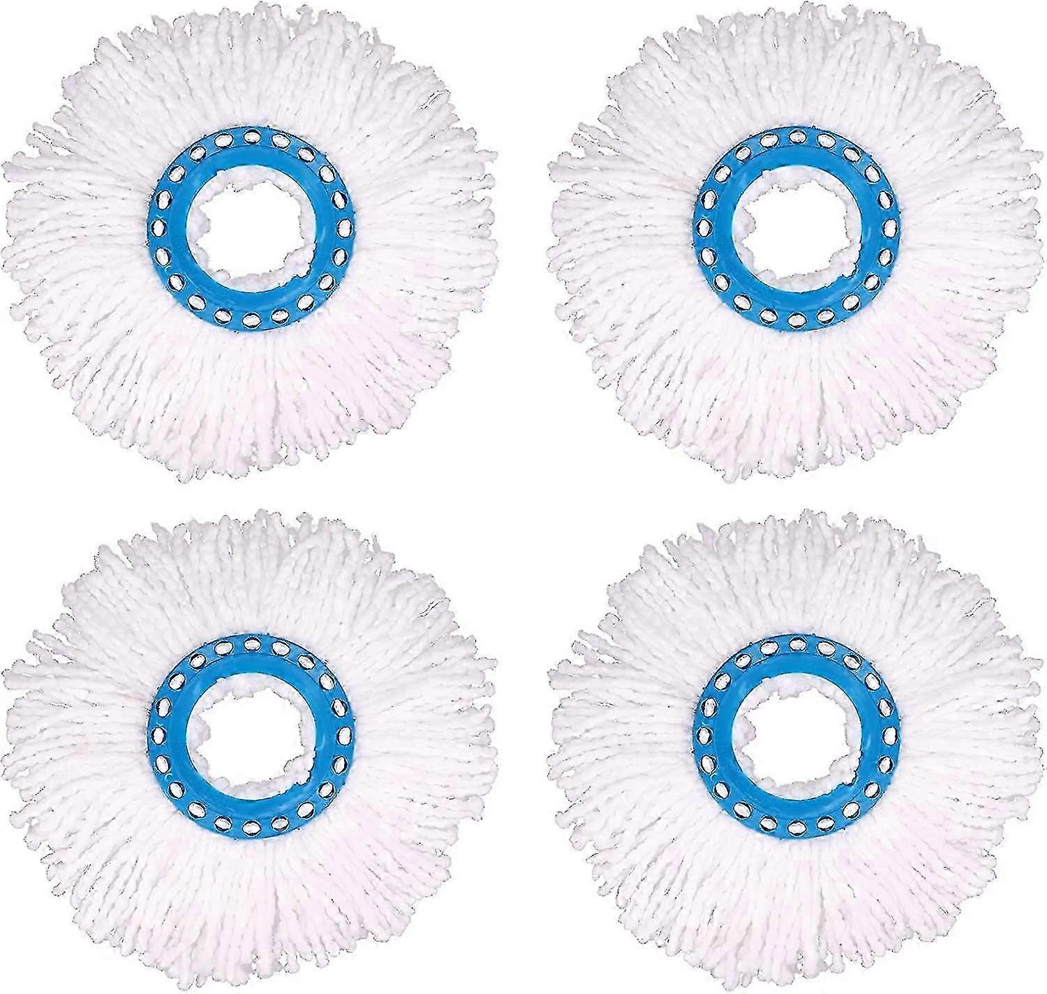 4 Pcs Microfiber Mop , Round Replacement Mop 360 De Rotating Mop For Floor Cleani