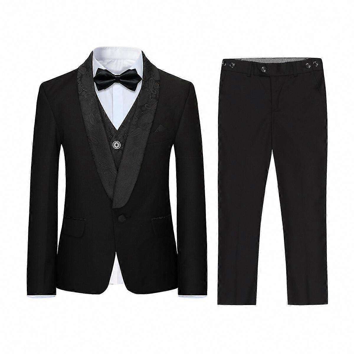 Sliktaa Boys 3Pce Business Suits Paisley Blazer Γιλέκο και παντελόνι για επίσημη ένδυση