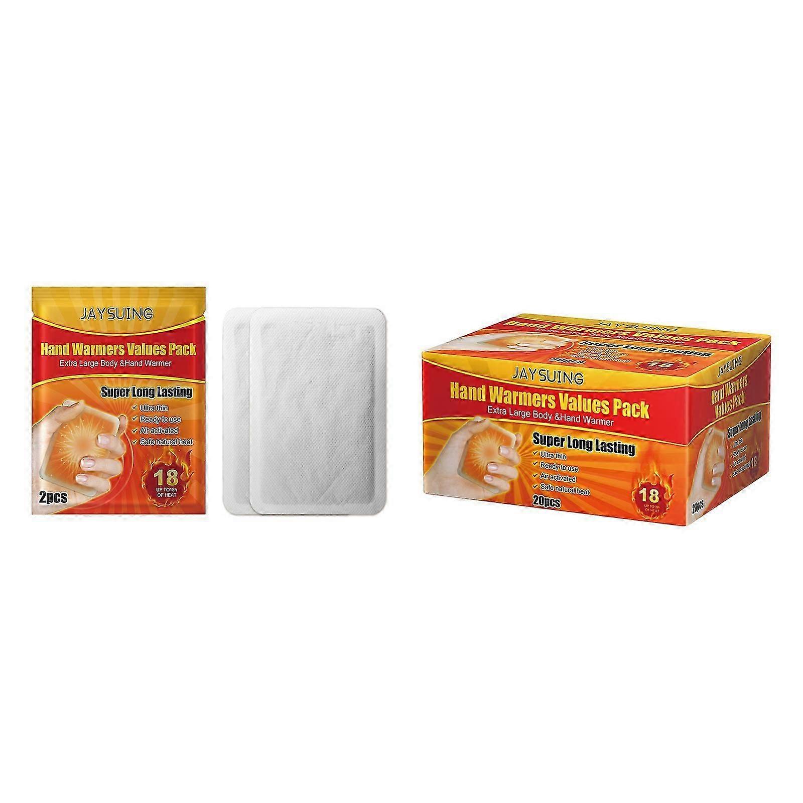 Jaysuing Hand Warmer (20pcs) Self heating Portable Quick Heating Warm Waist and Abdominal Warmth Baby Self heating Patch