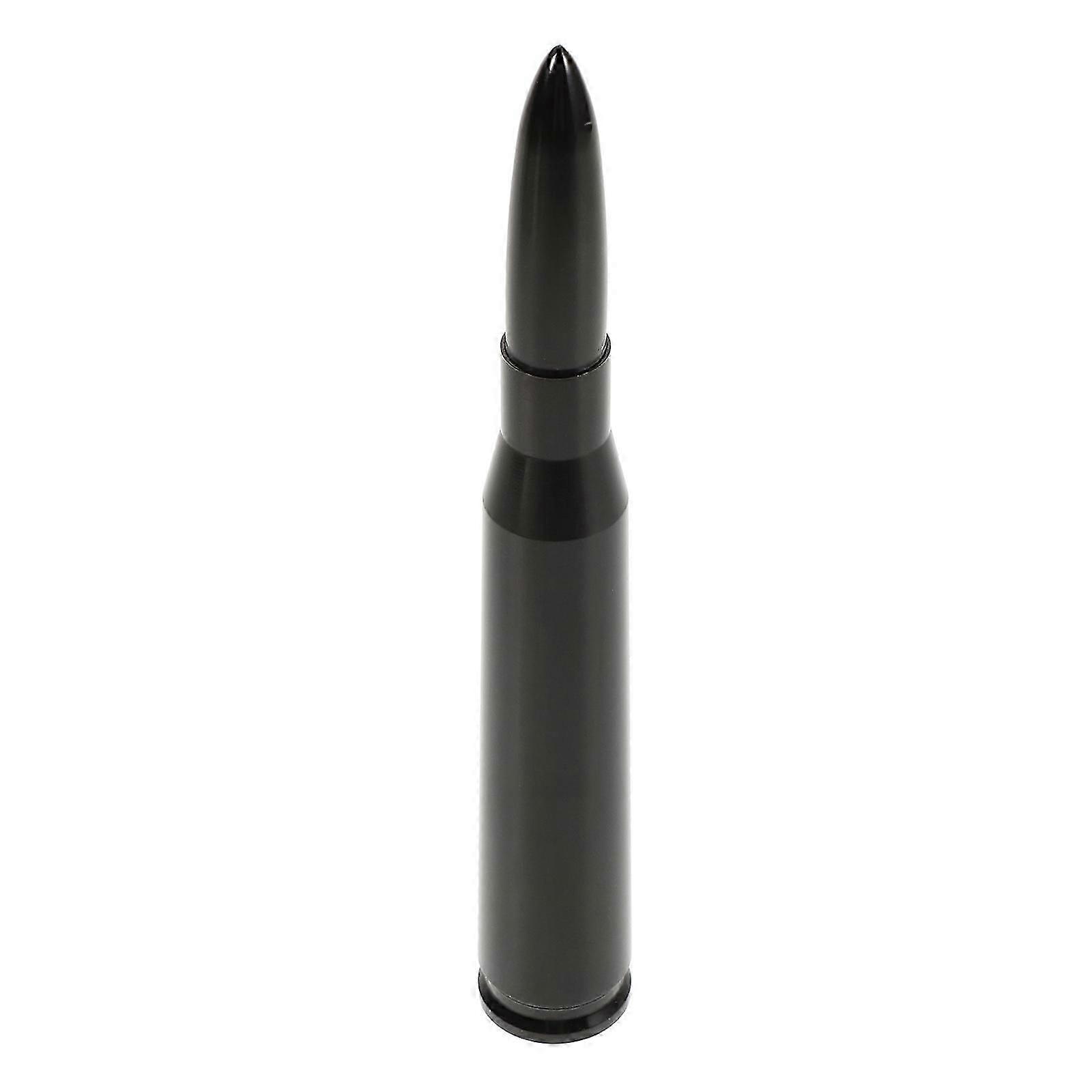 Car Antenna Replacement Signal Reception Enhancement Bullet Shape Modern Design Aluminium Alloy 1Set