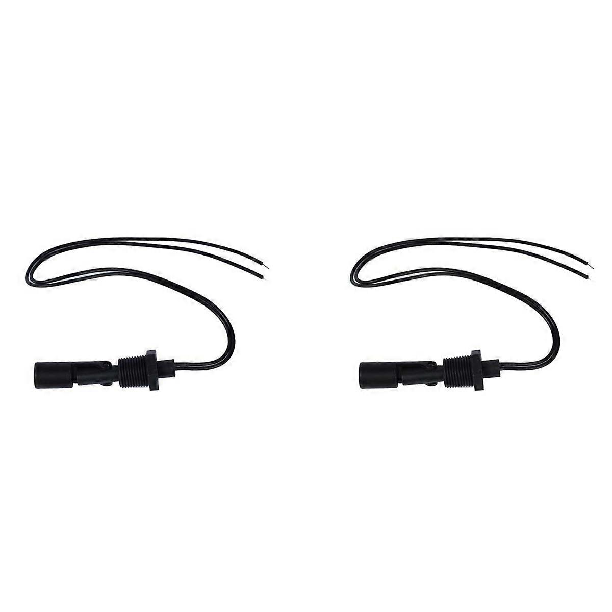 2X Horizontal Water Level Sensor Liquid PP Float Switches NO NC 100V DC 0.5A