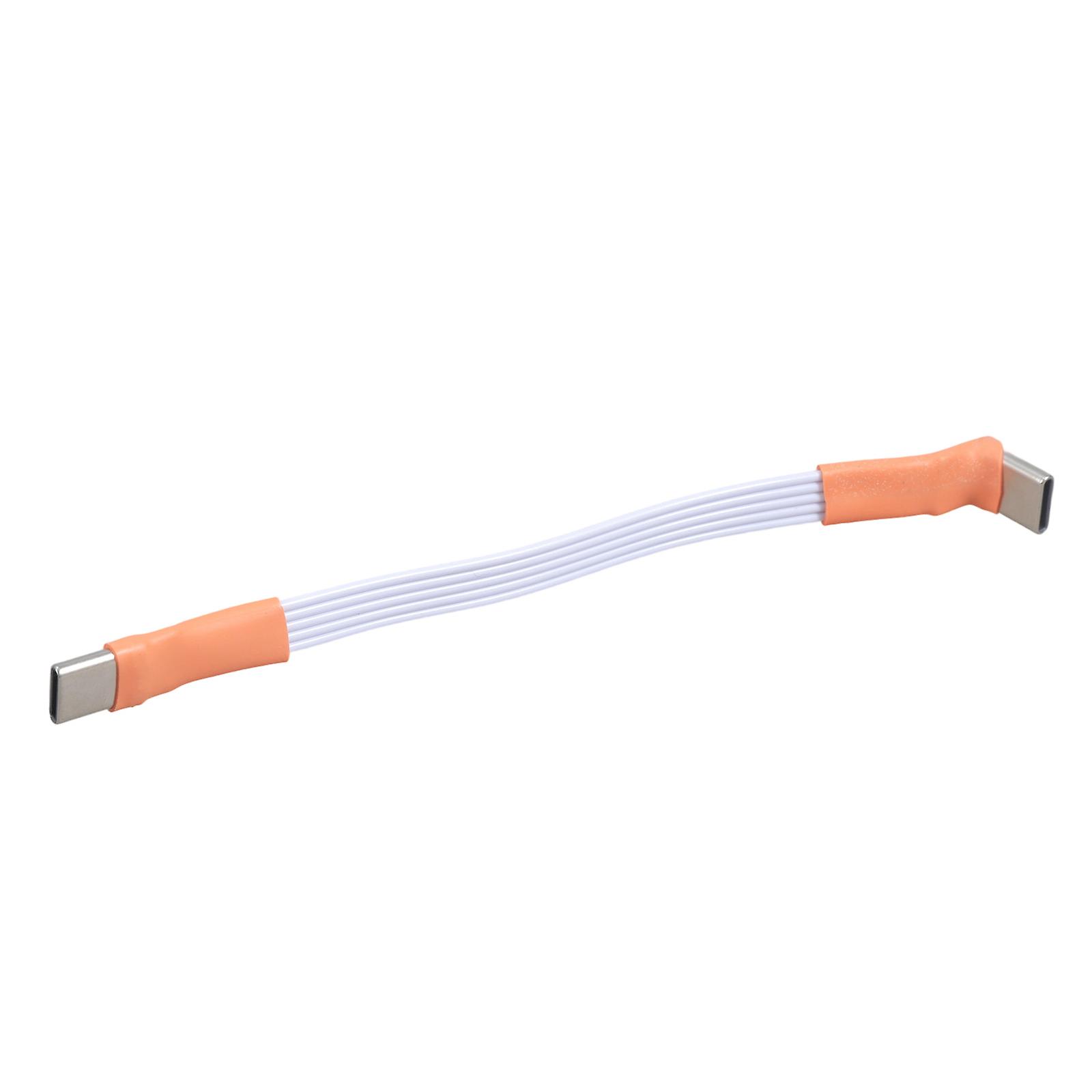 USB Type C 90 Degree Angled Flat Flexible Cable 10W Fast Charging 1.5mm Thin Design for Drones Smartphones Gaming Consoles Multicolor