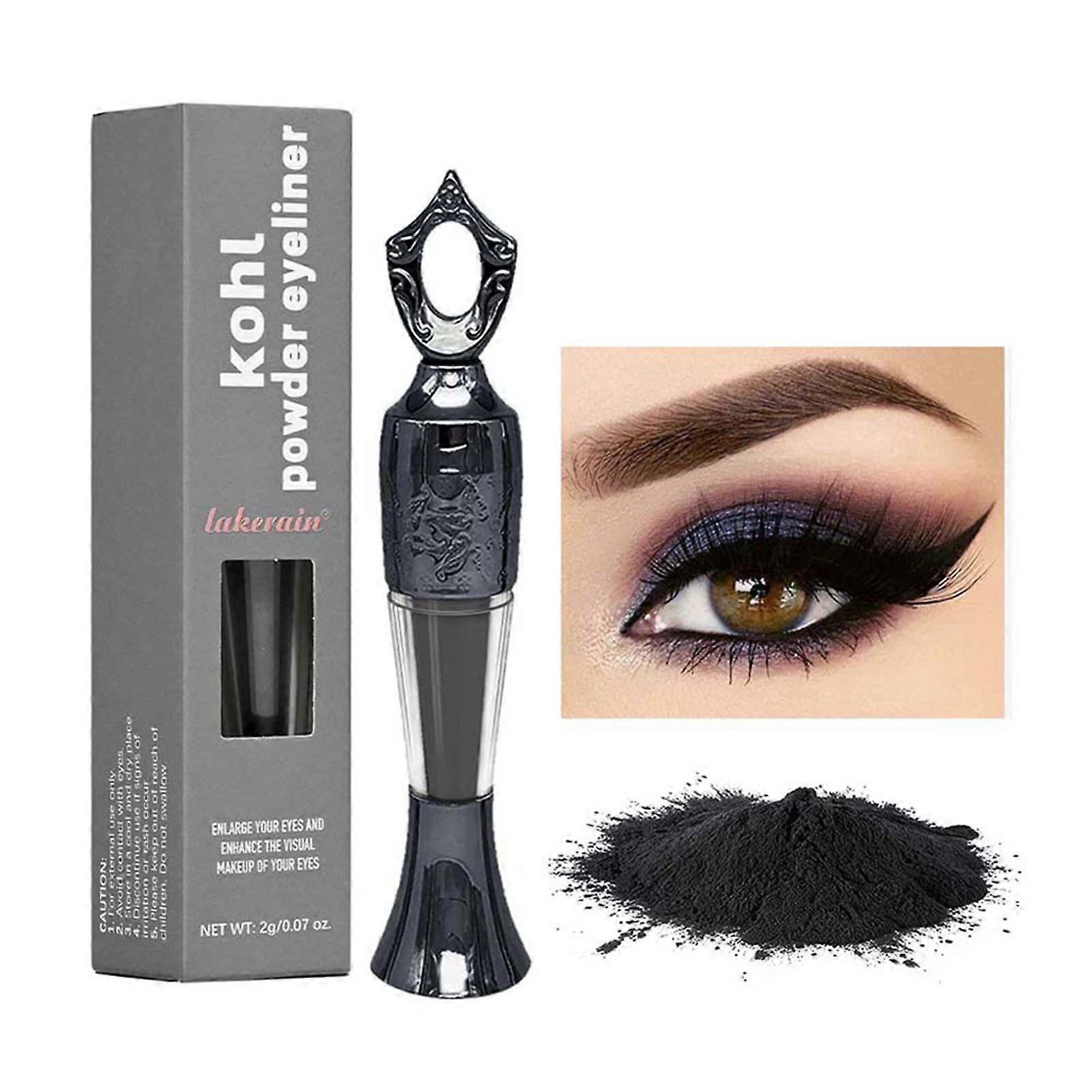 Ancient Egyptian Kohl Eyeliner, Womens Makeup Powder Eyeliner, Intense Color & Smudge-Proof, Long Lasting
