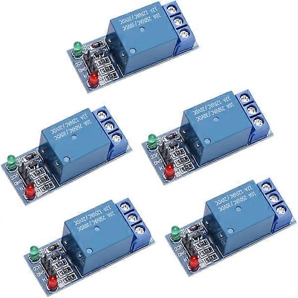 5 pcs 5V KF301 1-Channel Relay Module Board Shield Low Level Trigger, with LED Indicator
