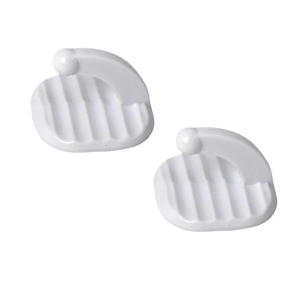 White Adhesive Wall Hooks for Hanging Widely Used on Various Surfaces 2 Pcs Plastic Strong Sticking