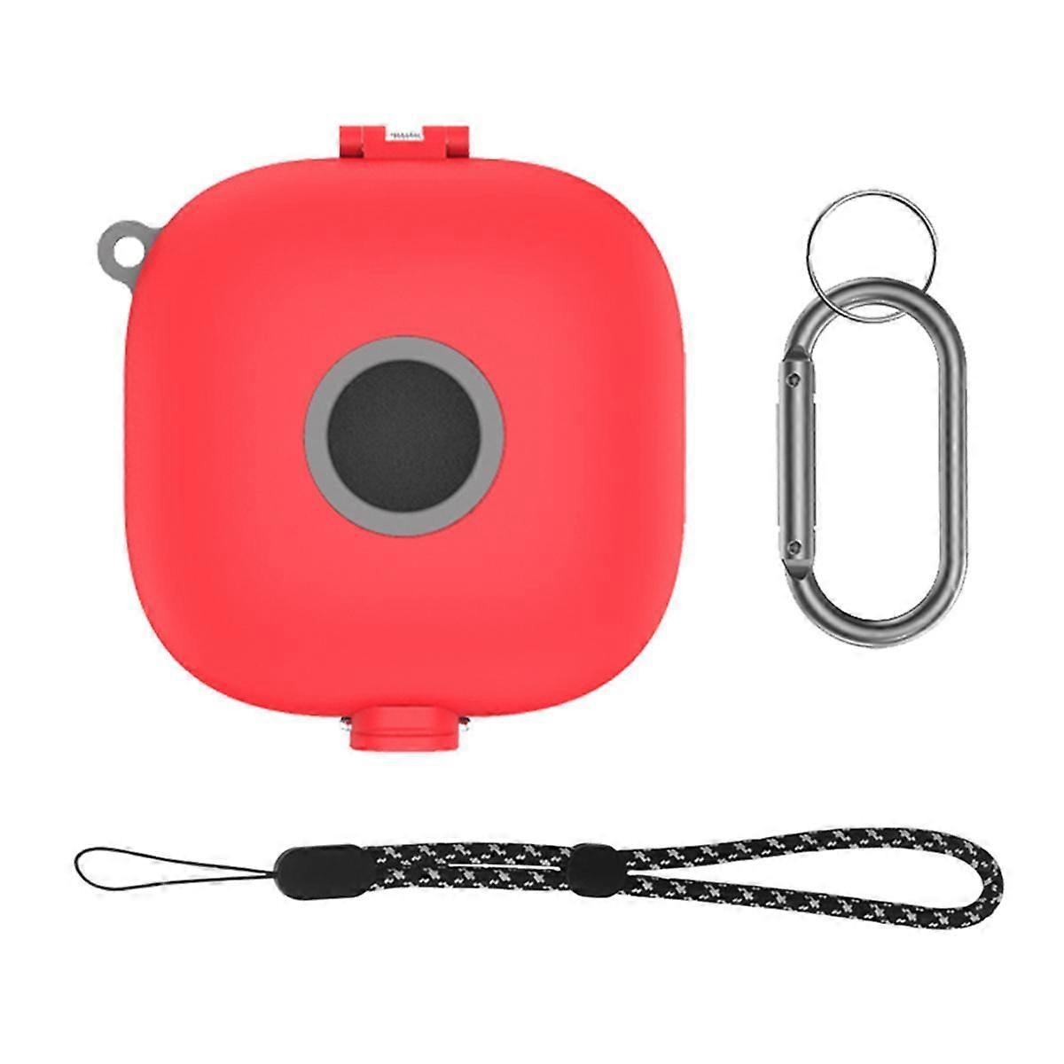 Headphone Case Cover Waterproof Charging Box Holder with Carabiner Lanyard Shock Absorption Case fo