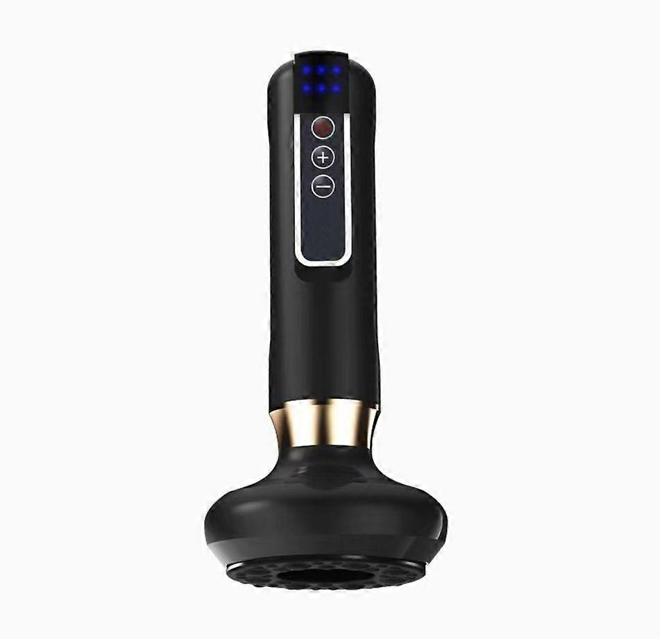 Household Electric Scraping and Cupping Instrument Vacuum Negative Pressure Heating Gravity Operator Cupping Device - Plug-in Type(black)