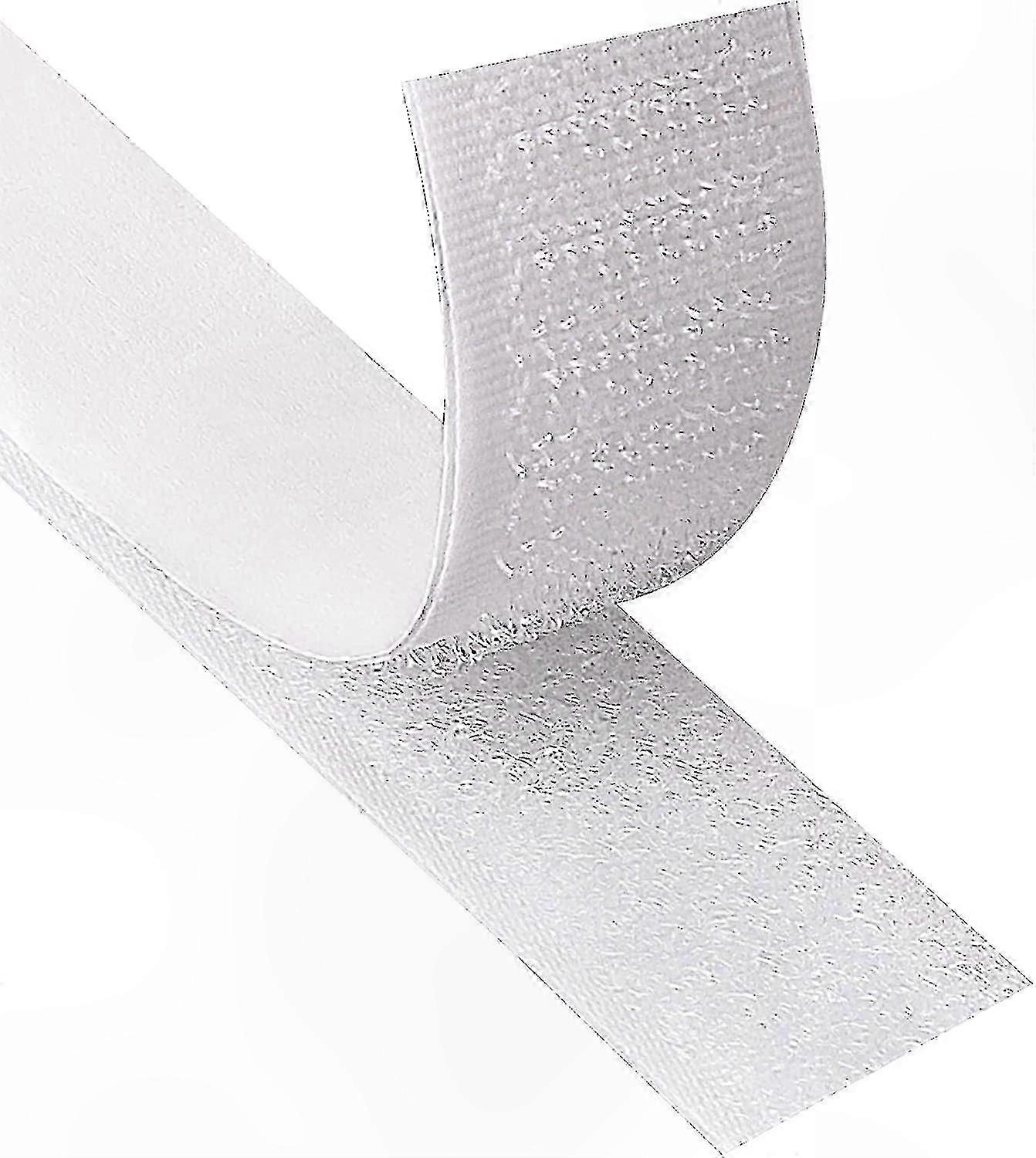 Heavy-Duty Self-Adhesive Double-Sided Tape with Hook and Loop, 50m x 20mm (Black)