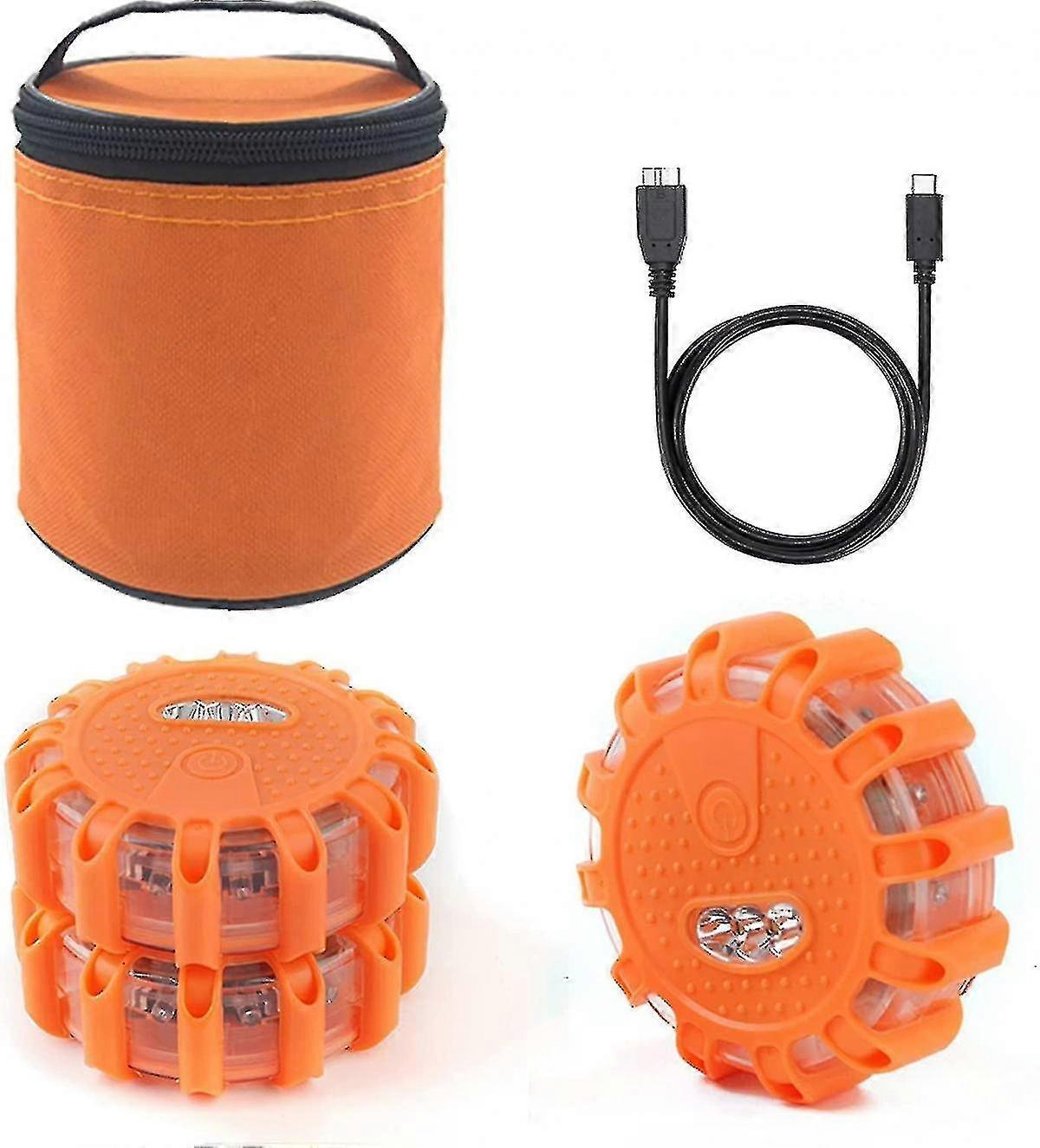 USB Rechargeable LED Road Flares 3-Pack, Essential Emergency Lights