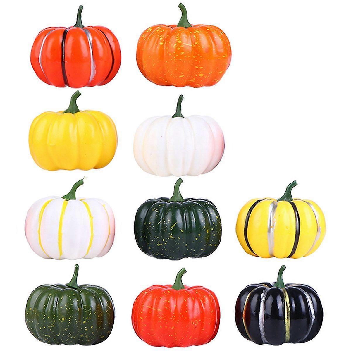 10PCS Creative Festive Simulation Pumpkins Adornments for Halloween