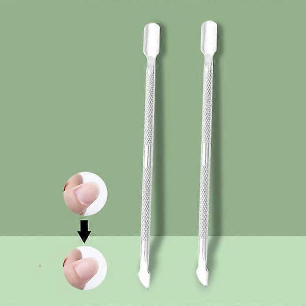 Double-sided nail scraper and cuticle cleaner