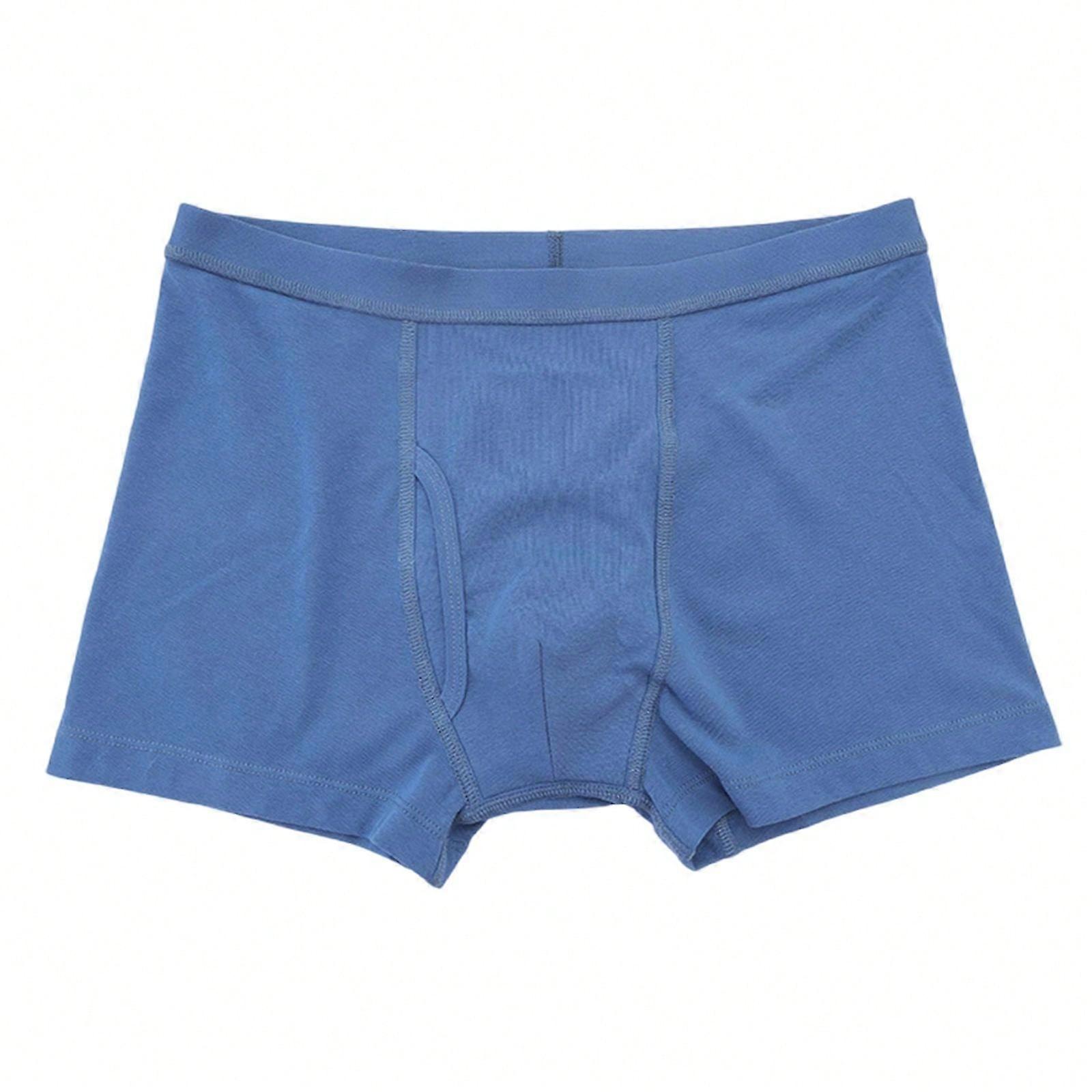 Washable Incontinence Underwear for Men Washable Urinary Briefs Reusable Cotton Boxer Brief for Mild Bladder Leakage XXL Blue