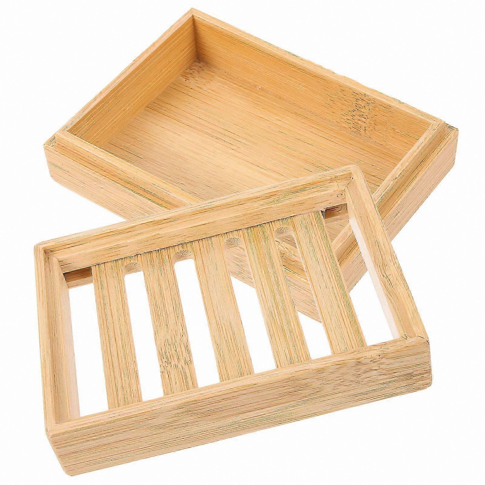 Bamboo Soap Dish with Smooth Finish for Bathroom Use