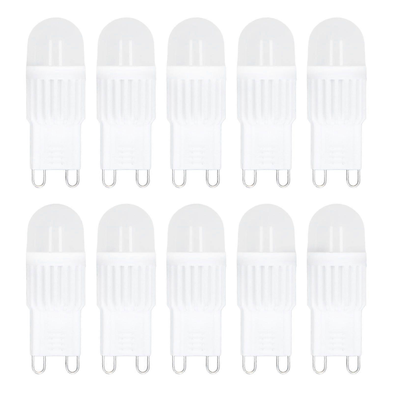 10pcs G9 Bulb Dimmable 2W 500lm G9 LED Bulb 30W Halogen Equivalent for Chandelier Ceiling Light Wall Lamp 220V