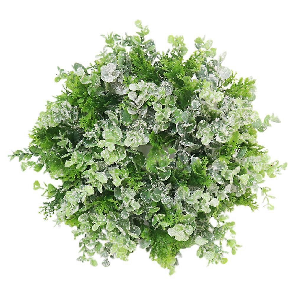 Green Eucalyptus Wreath Artificial Decoration for Front Door 4Pcs Plastic Wreath