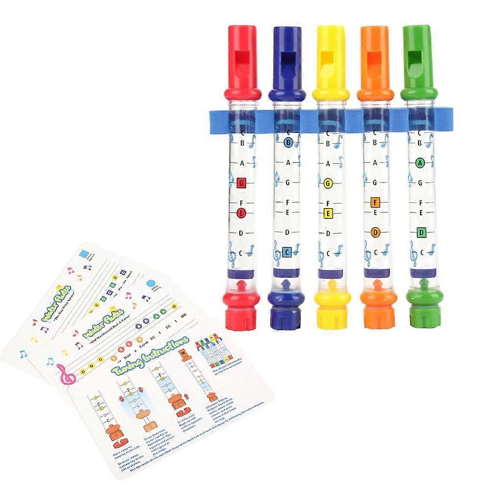 5Pcs/Set Kids Colorful Water Flutes Funny Children Bath Shower Music Instrument Toys