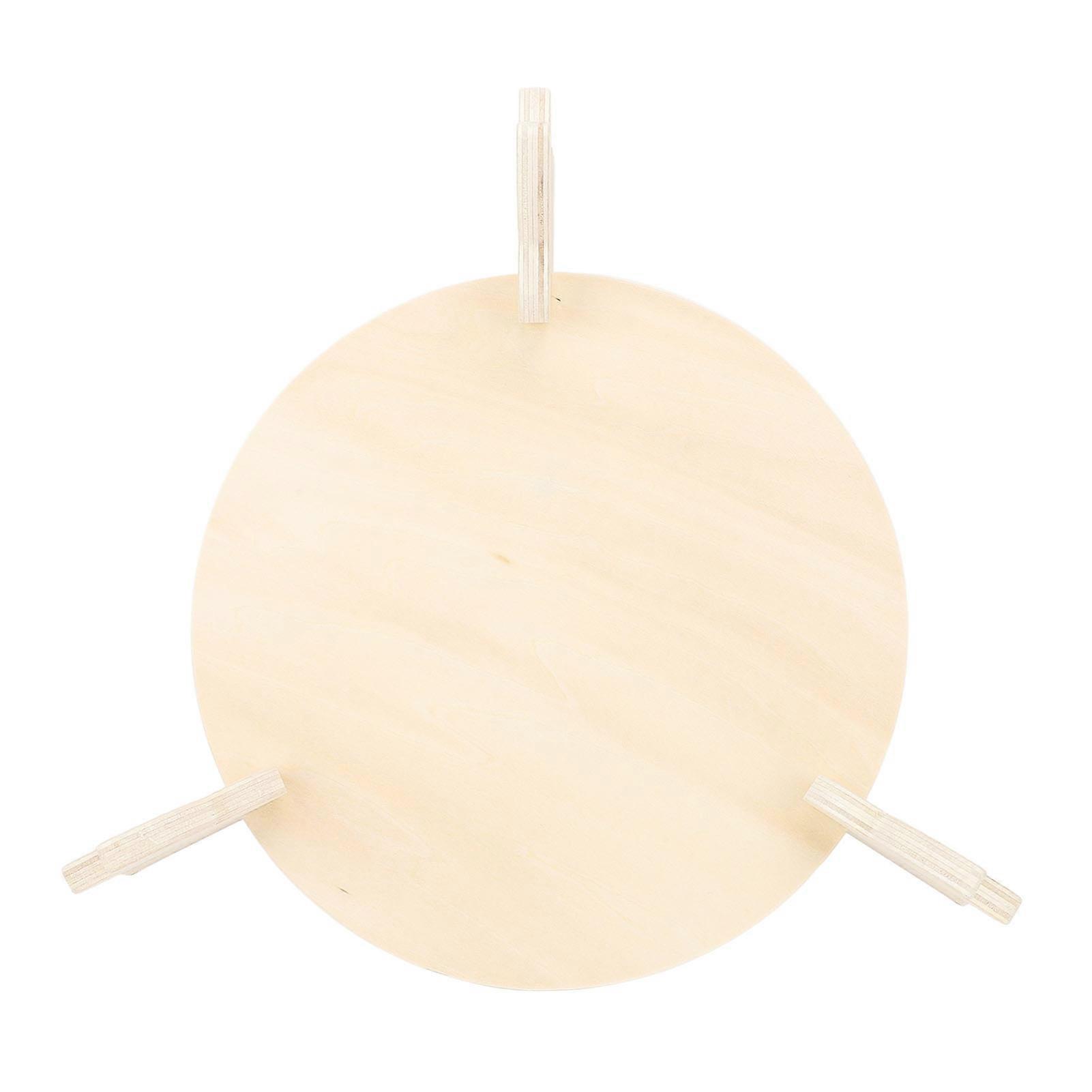 Rustic Wood Cake Stand 21cm Round Tray for Wedding & Party