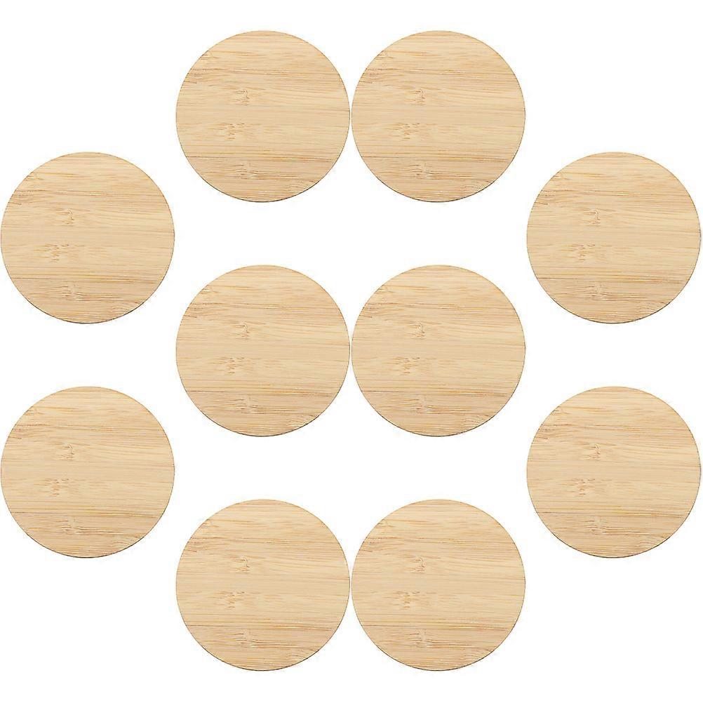 Circle Bamboo Cutouts for DIY Crafts 20Pcs Unfinished Round Slices for Kids Playing