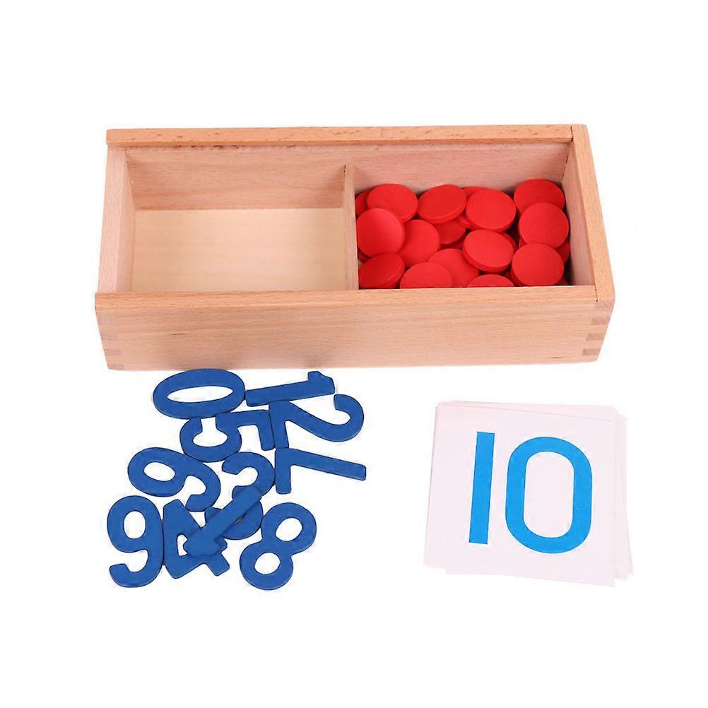 Digital Educational Wooden Counting Teaching Aid Toy 1Set
