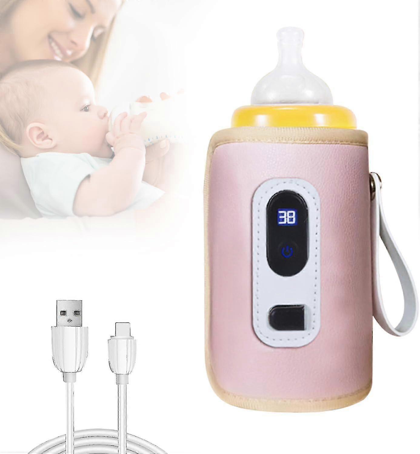 Portable Baby Bottle Warmer, Bottle Warmer For Baby, Usb Milk Bottle Heater With Lcd Display, Bottle Warm Helper For Milk, Water