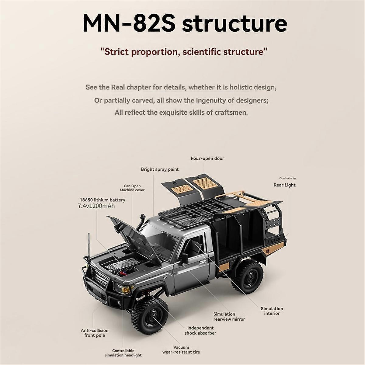 Pickup Short Truck Climbing Car RC car Remote Control Toy silver