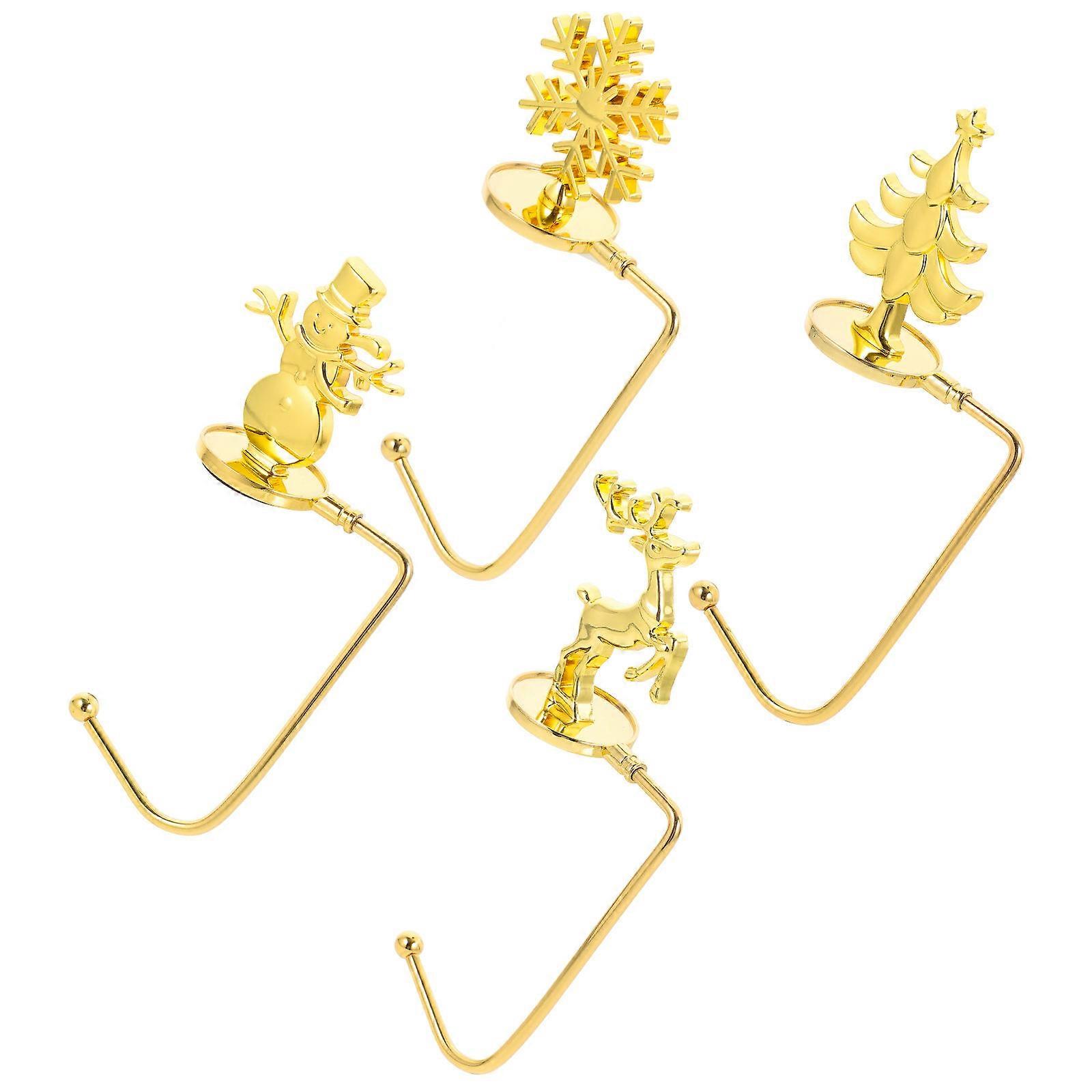 Christmas Stocking Hangers Metal Hooks for Fireplace Use 20Pcs Xmas Hanging Set