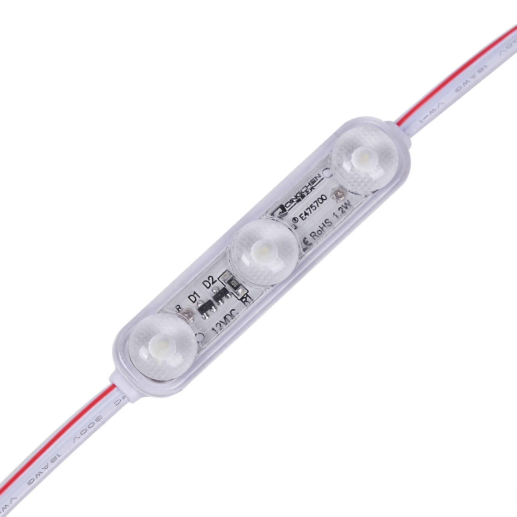 LED Module Strip Light 20 Ft 12V DC No Polarity 1.2W 6500K Waterproof Lightbox Sign With Adhesive Backing (40Pcs Pack)