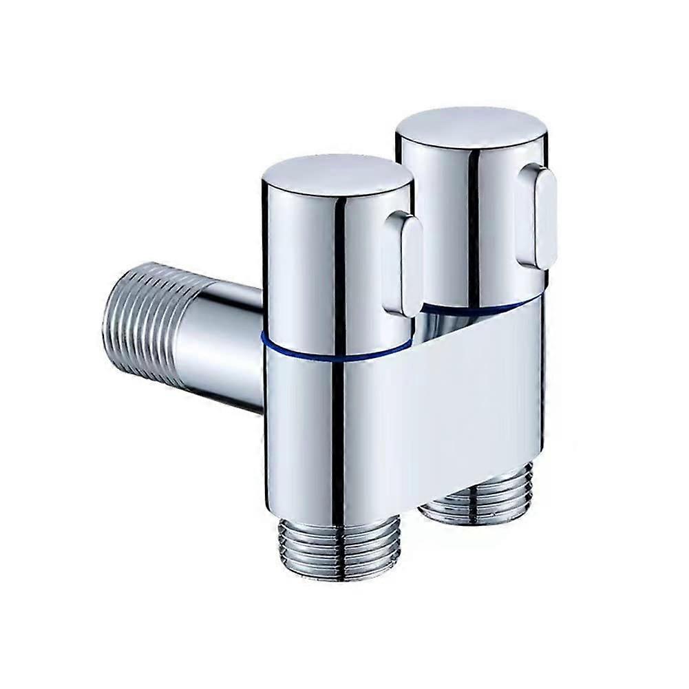 1In2Out Dual Control Valve Faucet Dual Handle Universal 1In2Out Valve For Washing Machine And Toilet Bidet