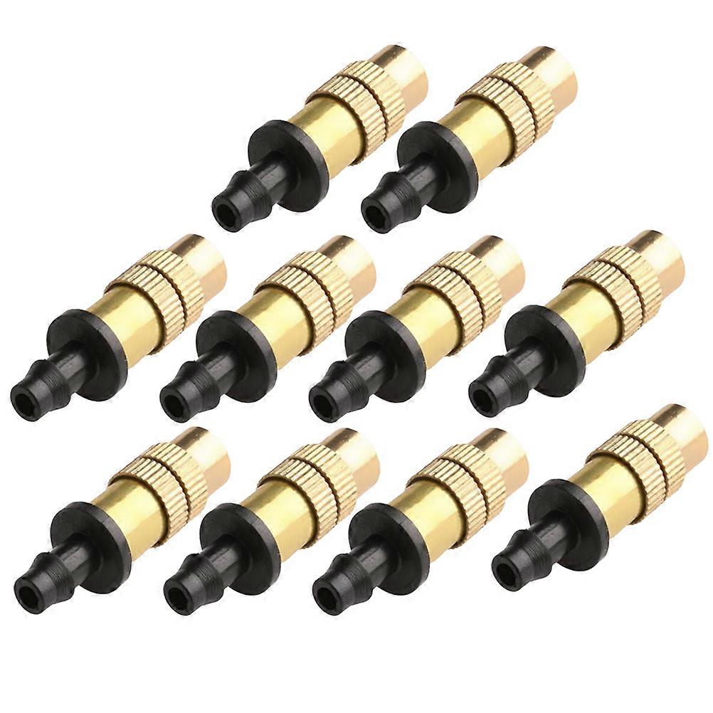 Garden Use Adjustable Copper Atomizing Nozzle 20Pcs Golden Brass Spray Head