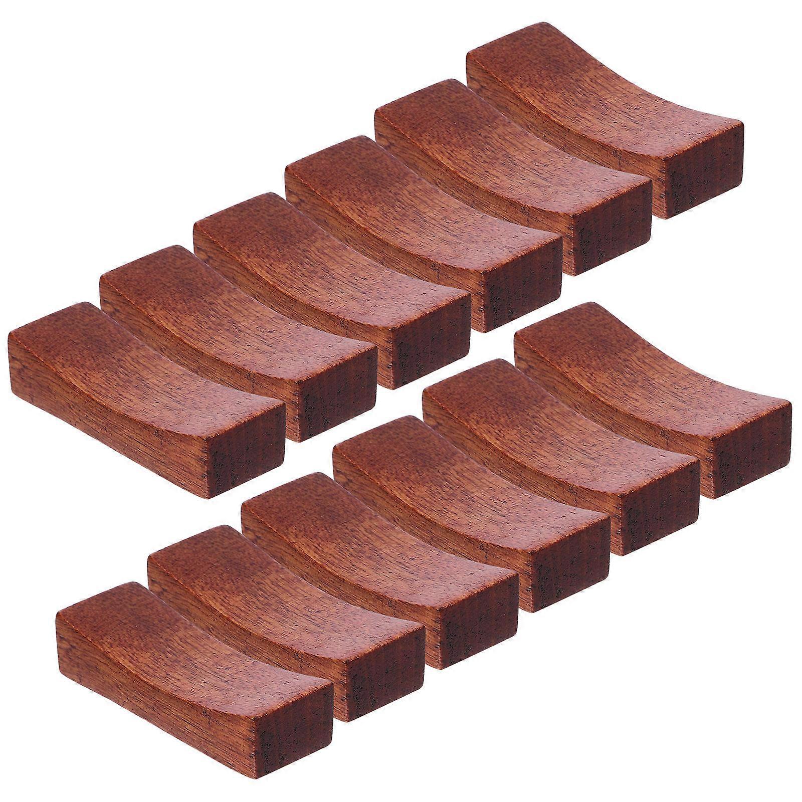 Japanese Style Chopsticks Rest 60Pcs Wooden Simple Shape Fork Spoon Holder Dining Table Decor Household Users