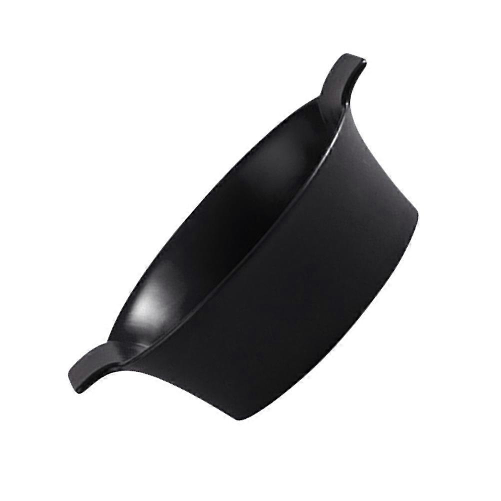 Versatile Salad Bowl Ceramic Fruit Container For Household Use Black 23X19X7.7CM Large Capacity 1Set