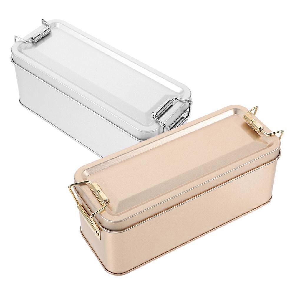 Tinplate Storage Container Rectangular Boxes for Birthday Party Favors 6Pcs