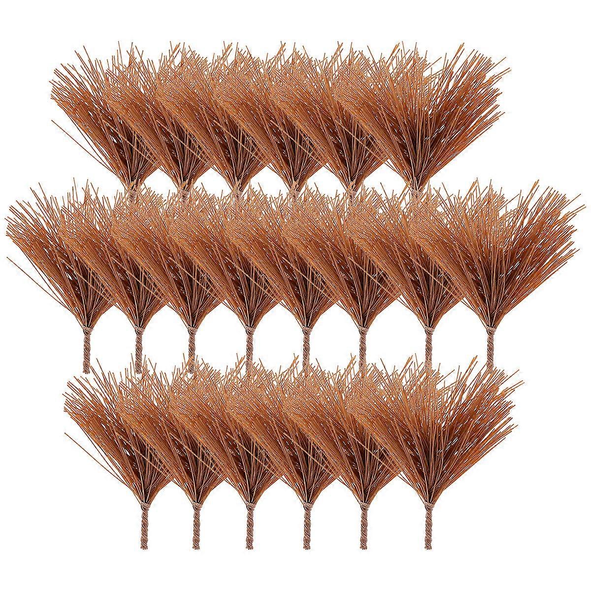Versatile Pine Branch Ornaments for DIY 60Pcs Realistic Brown Set