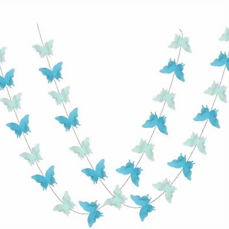 Paper string three-dimensional butterfly paper pull flower pendant birthday