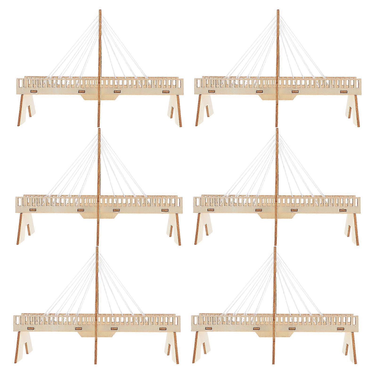 Handmade Wooden Cable-Stayed Bridge Stem Kit for Educational Project 12Sets