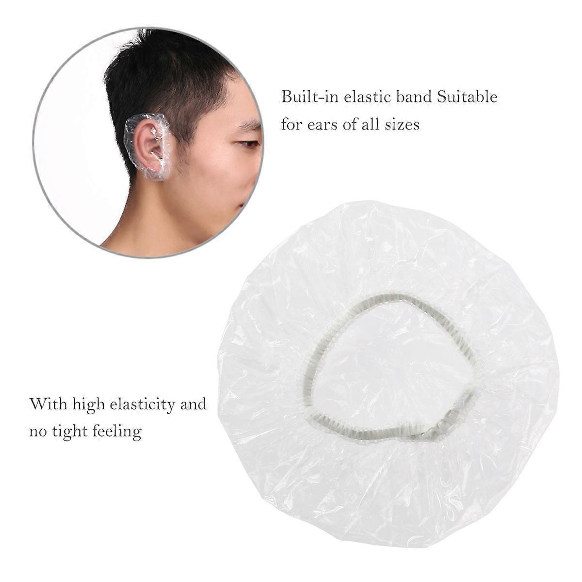 Clear Waterproof Ear Protector Vorcool Disposable Shower Ear Cover 100Pcs
