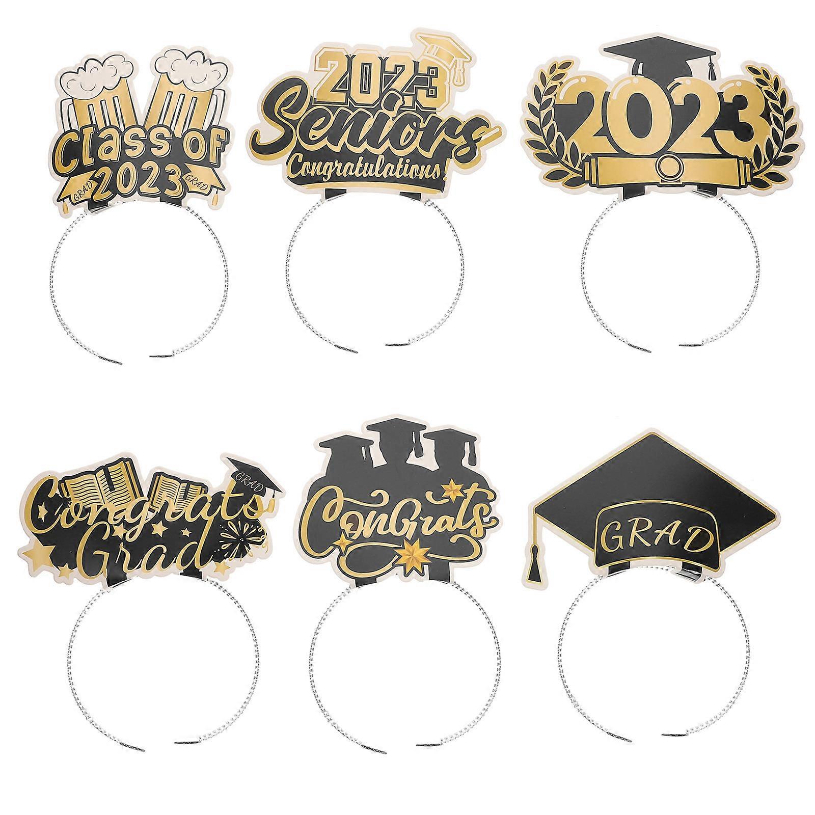 Graduation Headband Set 6Pcs Delicate Design Party Accessory Perfect For Children And All Ages At Graduation Parties