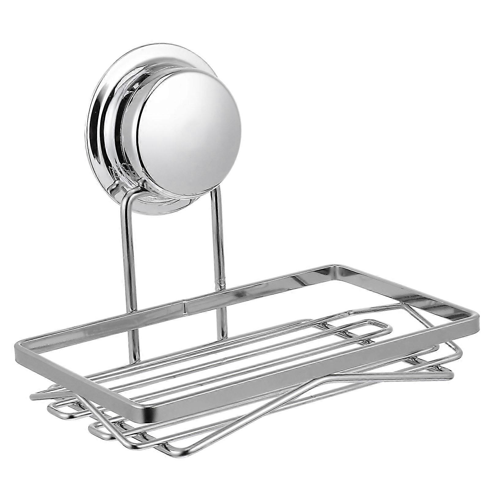 Silver Wall Hanging Soap Rack Stainless Steel for Bathroom 3Pcs