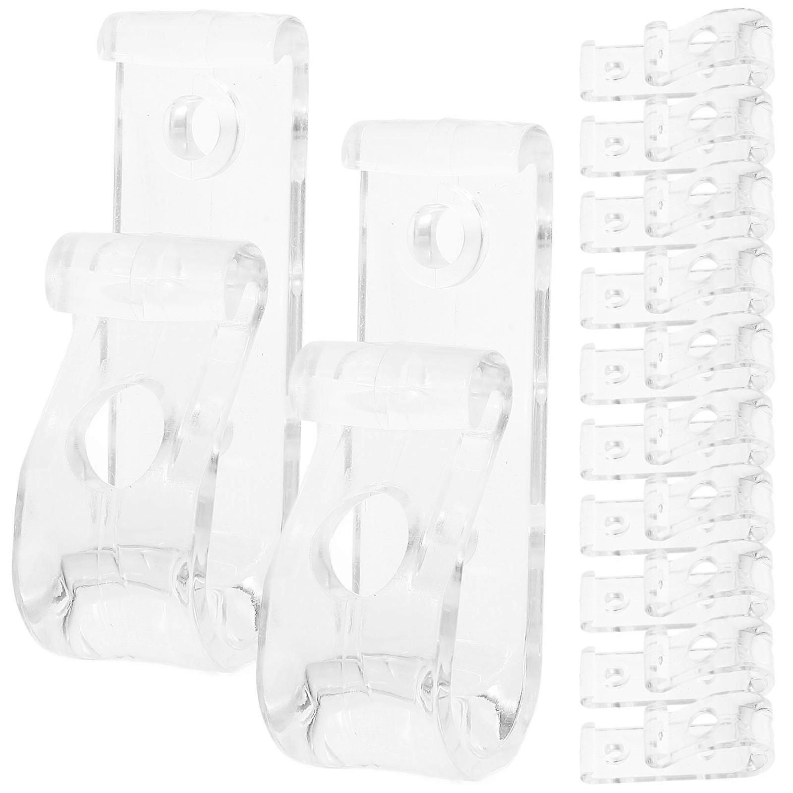 Clear Curtain Clips Roller Blind Connector for Drapes 48 Pieces