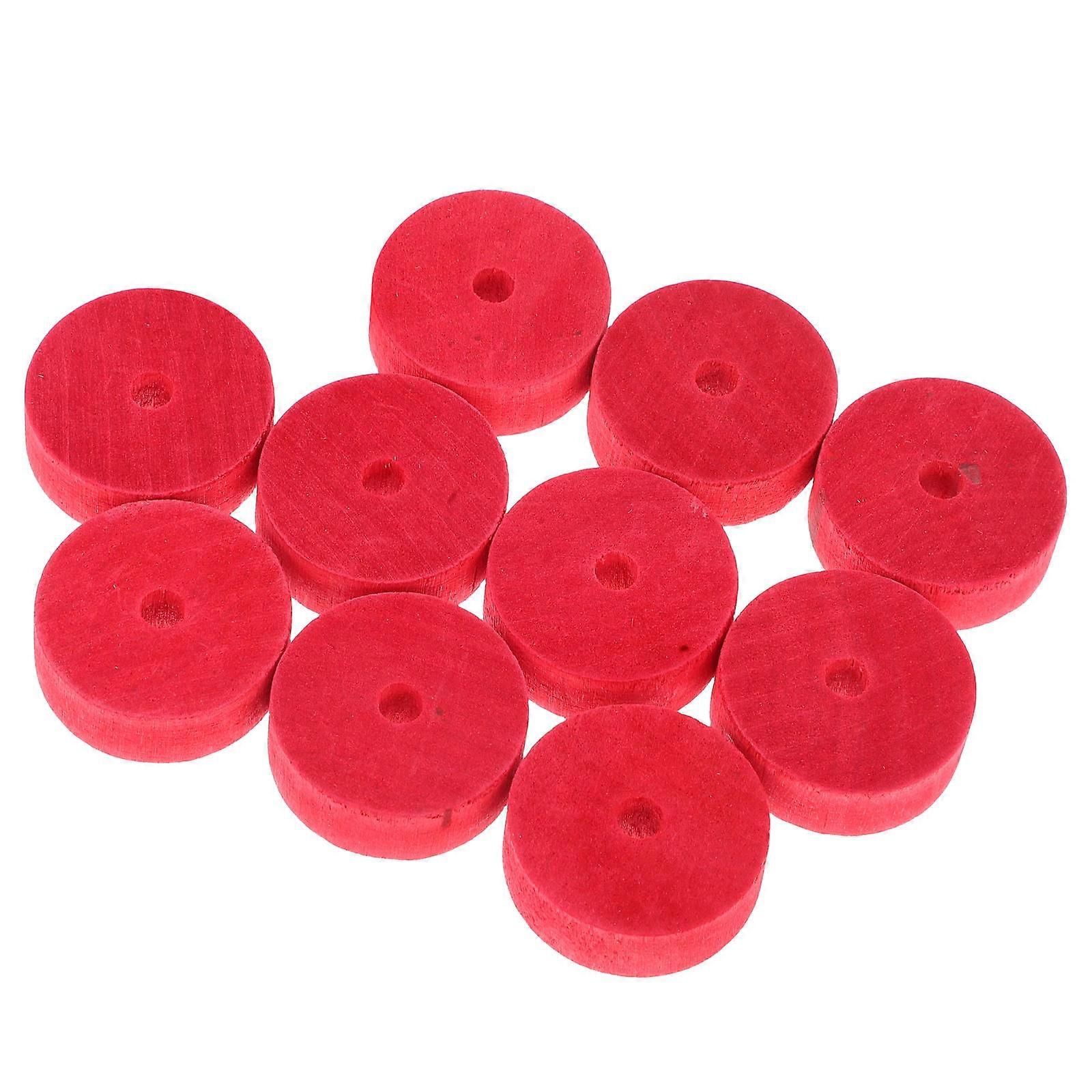 DIY Craft Wooden Spindles 50 Pcs Durable Round Wheels Suitable For Crafting And Children'S Activities In Red Color